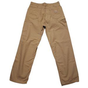 Carhartt Fire Resistant Khaki Pants Men's 40x34 Tan Workwear Western Ranchwear